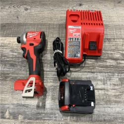 AS-IS Milwaukee 18V Lithium-Ion Compact Brushless Cordless 1/4 in. Impact Driver Kit