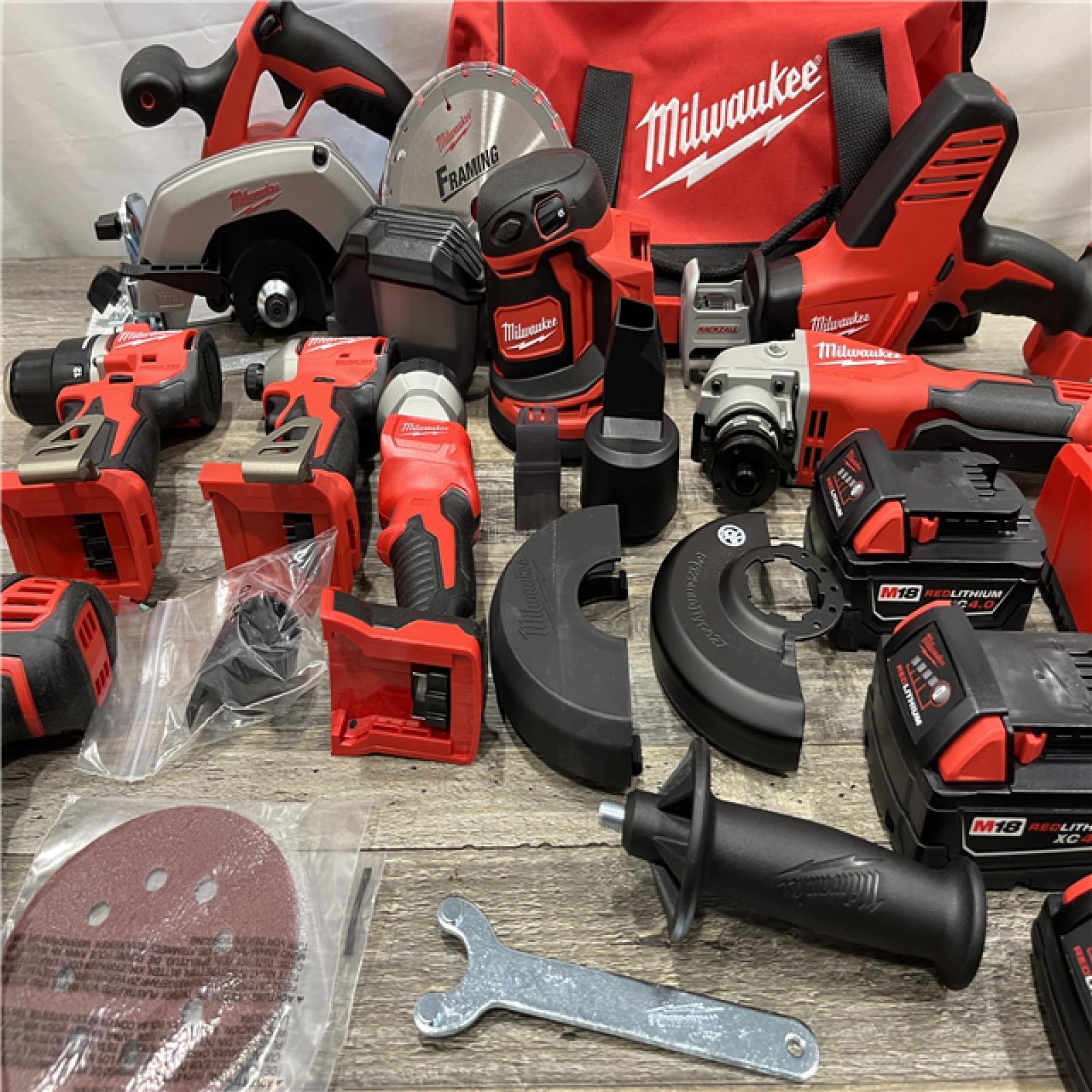 AS-IS Milwaukee 18V Lithium-Ion Cordless (8-Tool) Combo Kit