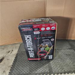 HOUSTON LOCATION - AS-IS Lincoln Electric Port-a-Torch Kit with Oxygen and Acetylene Tanks and 3/16 in. X 12 Ft. Hose  for Cutting Welding and Brazing