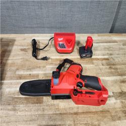 Houston Location AS-IS Milwaukee FUEL 12V Lithium-Ion Brushless Battery 6 in. HATCHET Pruning Saw Kit