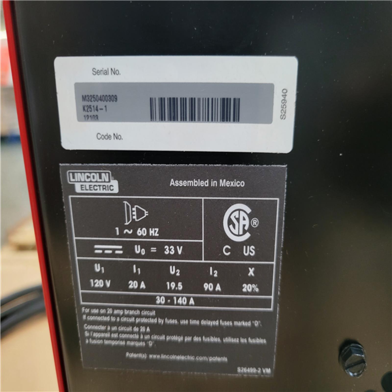 CALIFORNIA AS-IS LINCOLN ELECTRIC 140 WELD-PAK