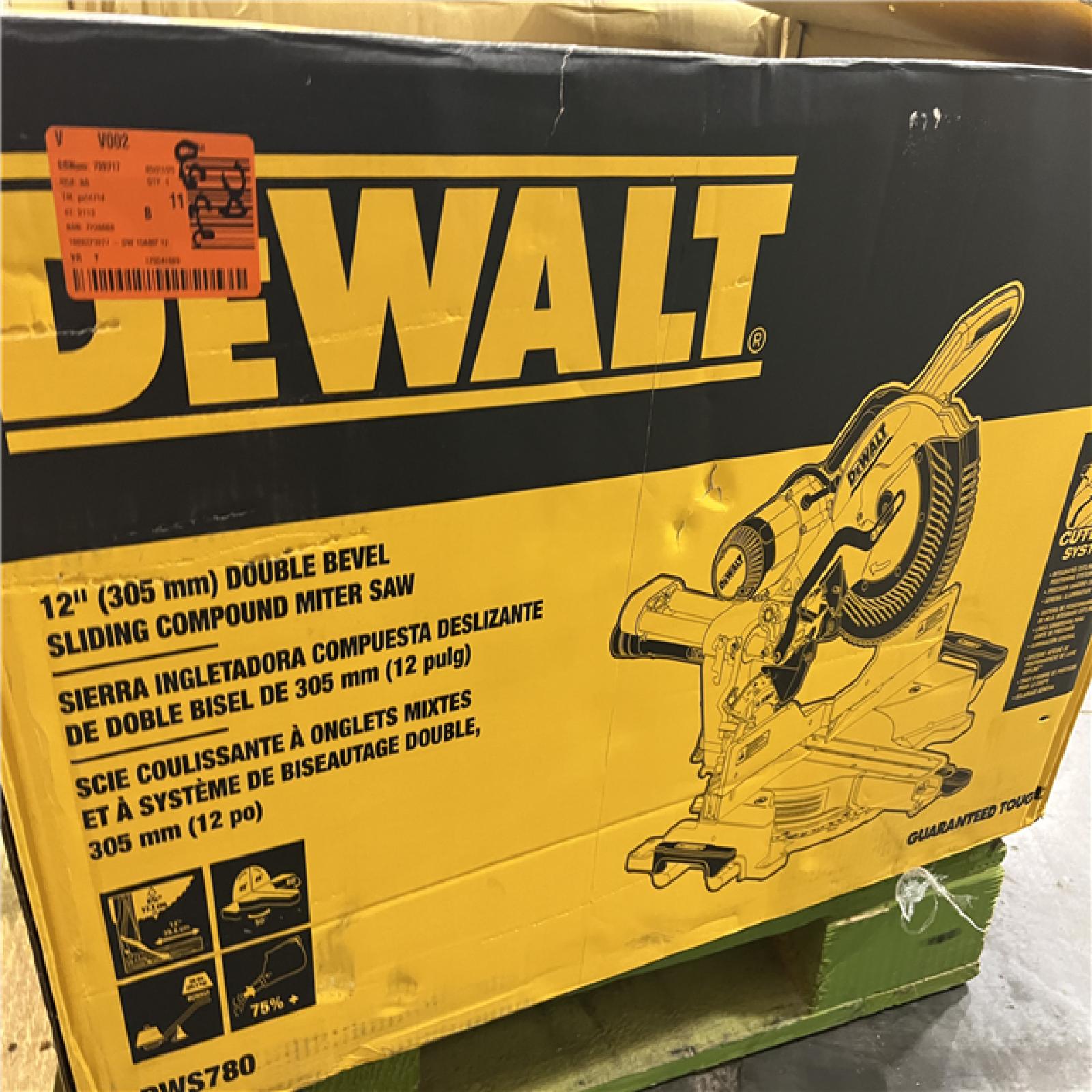 As-Is- DeWALT  12in Double Bevel Sliding Compound Miter Saw