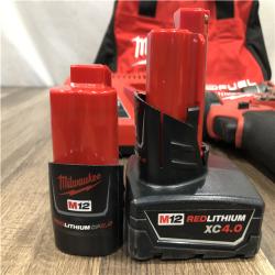 AS-IS - Milwaukee FUEL 12-Volt Lithium-Ion Brushless Cordless Hammer Drill and Impact Driver Combo Kit