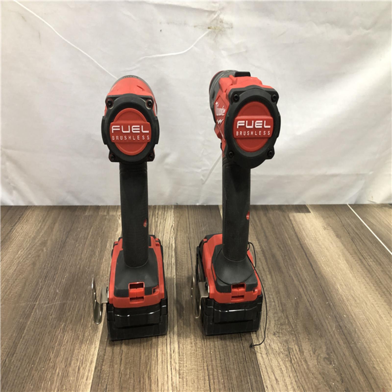 AS-IS Milwaukee FUEL 18V Lithium-Ion Brushless Cordless Hammer Drill and Impact Driver Combo Kit