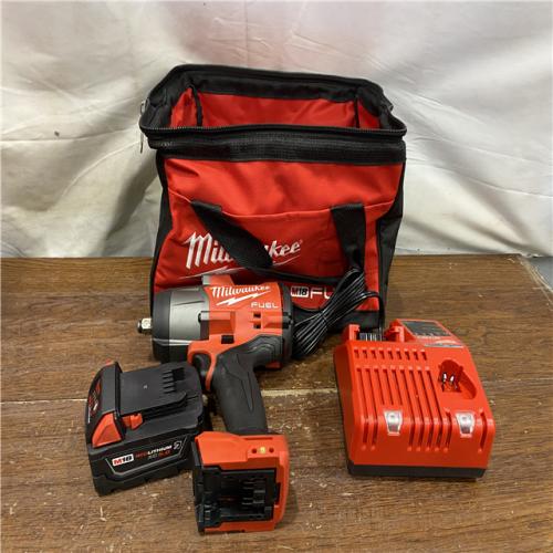 AS-IS Milwaukee M18 1/2 in. Cordless Brushless High Torque Impact Wrench Kit (Battery & Charger)