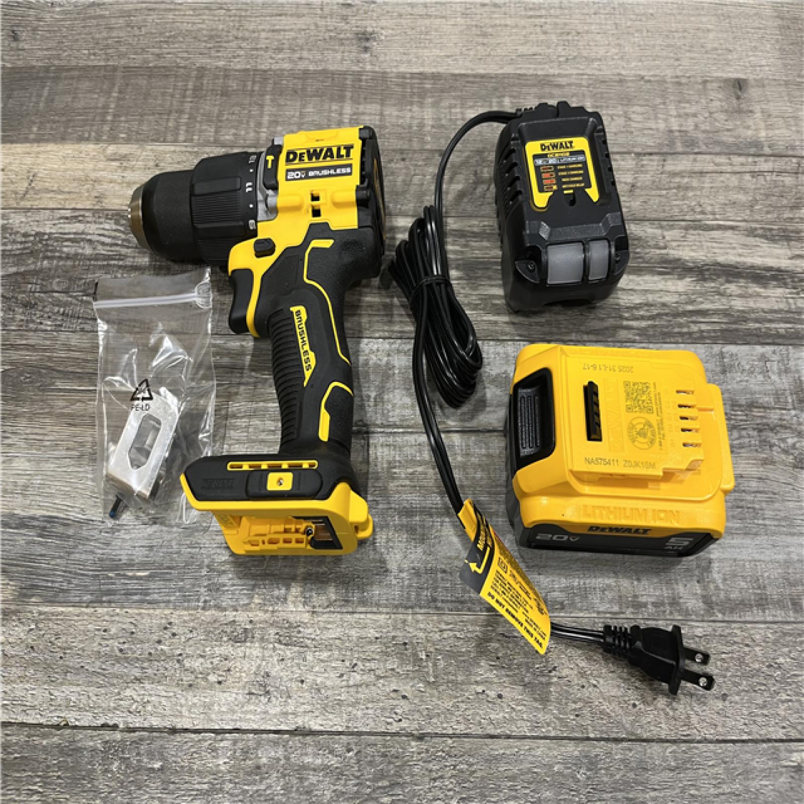 AS-IS DEWALT ATOMIC 20V Lithium-Ion Cordless 1/2 in. Hammer Drill Kit