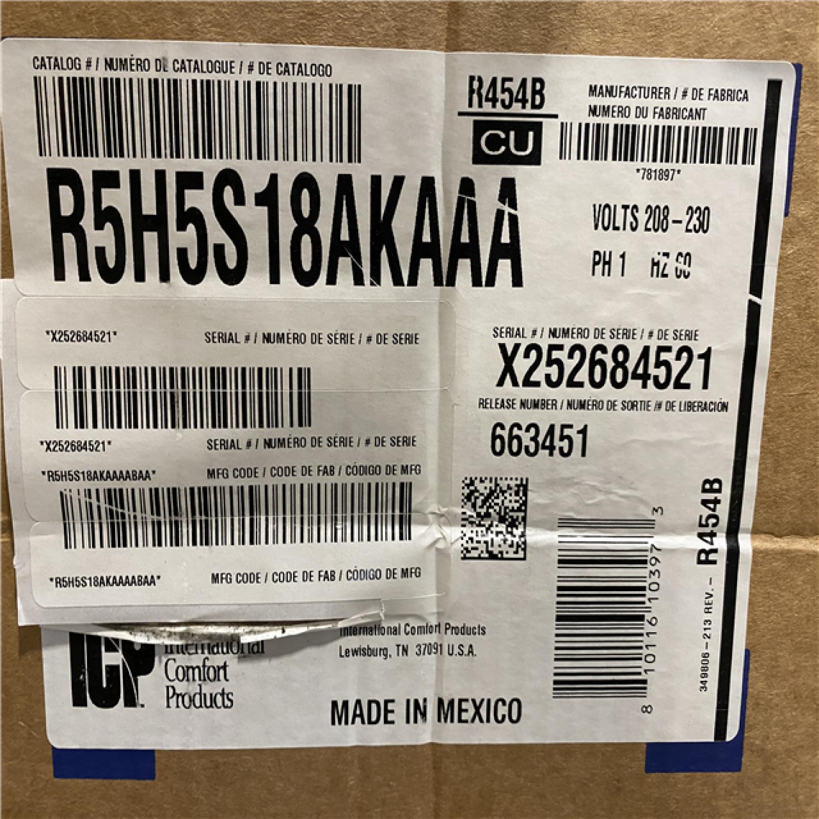 DALLAS LOCATION- Smartcomfort® By Carrier 1.5 Ton 14.3 Seer2 Heat Pump - 454b Refrigerant