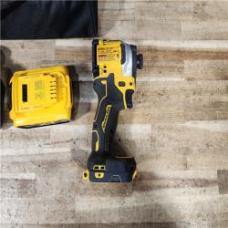 HOUSTON LOCATION - AS - IS DEWALT ATOMIC 20V MAX Lithium-Ion Cordless 1/4 in. Brushless Impact Driver Kit