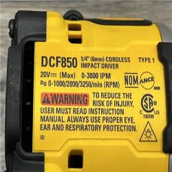 AS-IS DEWALT ATOMIC 20V MAX Lithium-Ion Cordless 1/4 in. Brushless Impact Driver Kit