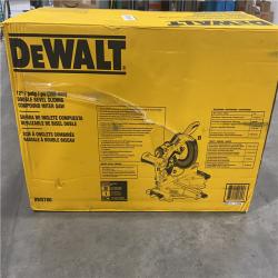 As-Is- DEWALT 15 Amp Corded 12 in. Double Bevel Sliding Compound Miter Saw