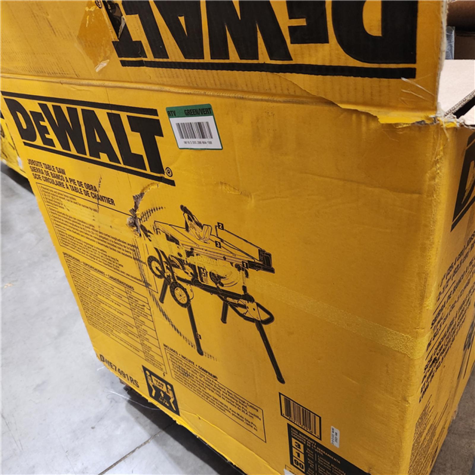 As-Is- DEWALT 10 in. 15 Amp 120V Site-Pro Compact Jobsite Table Saw