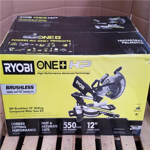 California NEW Ryobi One+ 18V Brushless 10 Sliding Compound Miter Saw Kit