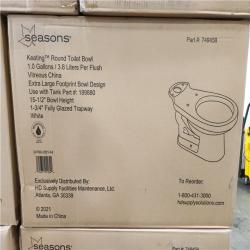 Phoenix Location NEW Seasons Keating Round Toilet Bowl With Tank 1.0 Gallons/ 3.8 Liters a Flush Pallet (11 Toilets)