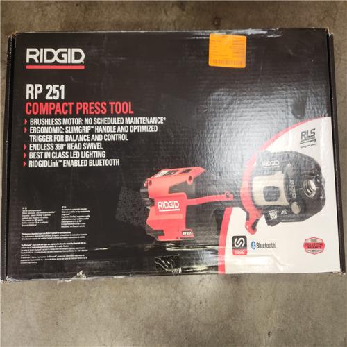 Phoenix NEW RIDGID RP 251 Stainless Steel Press Tool Kit Includes 8-RLS Jaws (1/4 in. - 1-3/8 in.)  2-12V Batteries  Charger Plus Case