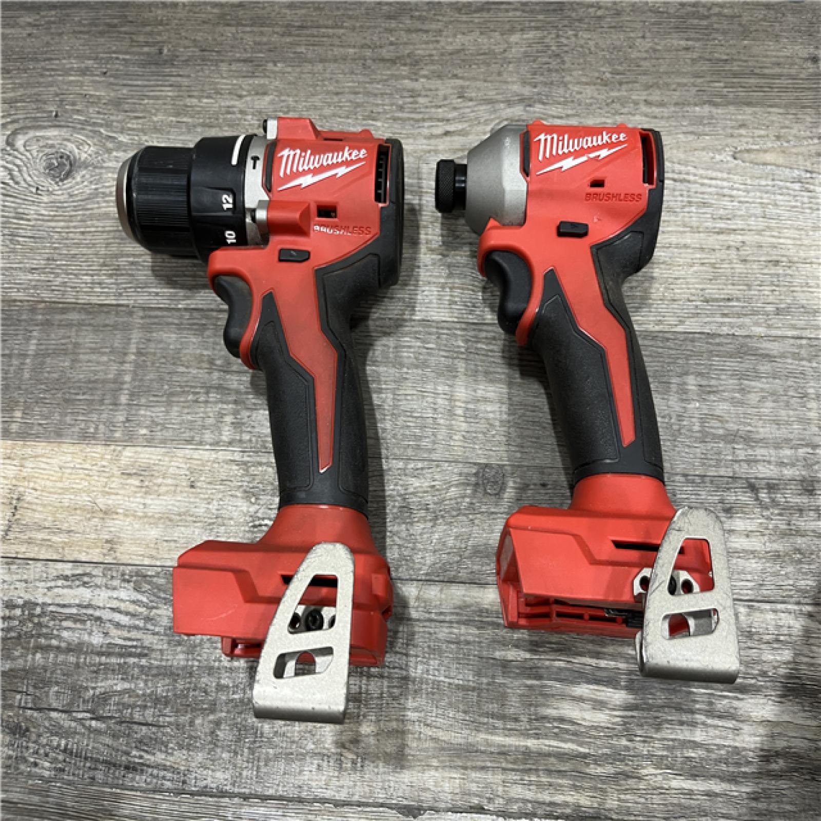 AS-IS Milwaukee 18-Volt Lithium-Ion Brushless Cordless Compact Hammer Drill/Impact Combo Kit