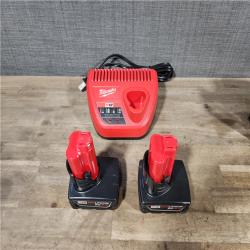 HOUSTON LOCATION - AS-IS MILWAUKEE 2 TOOL COMBO KIT W/ (2) BATTERY & CHARGER