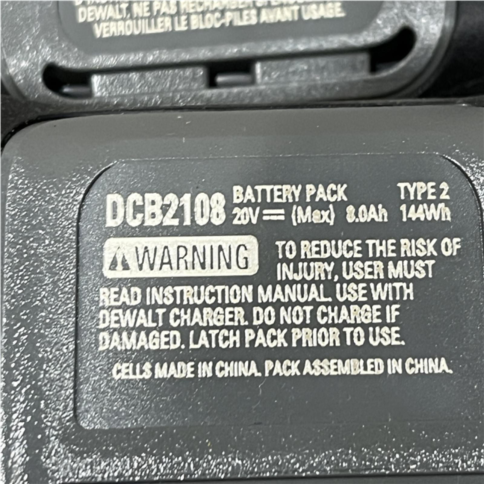 AS-IS DEWALT 20V XR Lithium-Ion Starter Pack with 8.0 Ah and 4.0 Ah Battery Packs and Charger