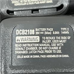 AS-IS DEWALT 20V XR Lithium-Ion Starter Pack with 8.0 Ah and 4.0 Ah Battery Packs and Charger