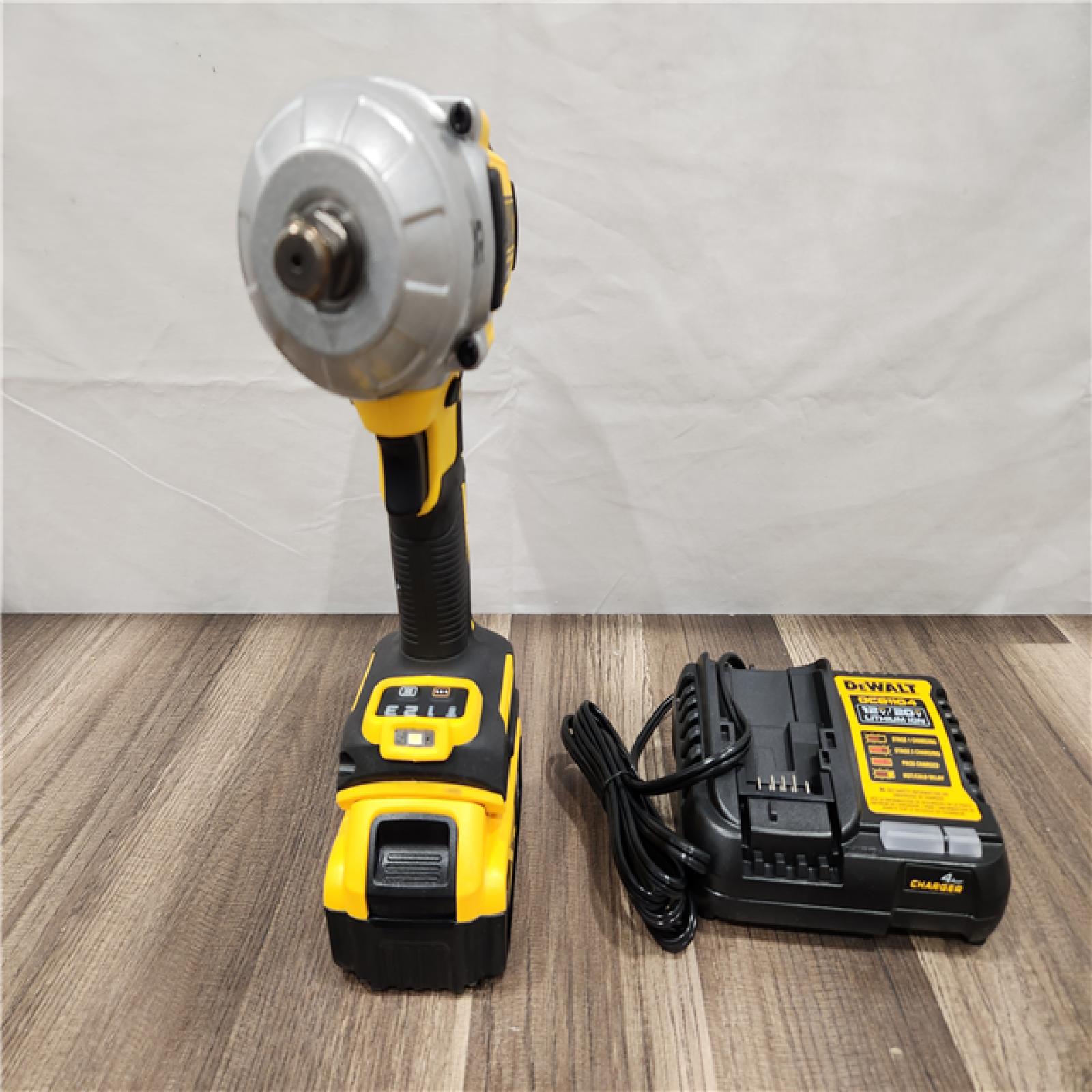 AS-IS Dewalt 20V MAX Lithium-Ion Cordless 1/2 in. Impact Wrench Kit W/ BATTERY & CHARGER
