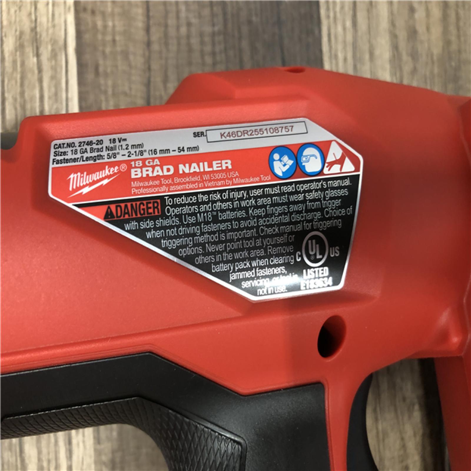 AS-IS Milwaukee FUEL 18-Volt Lithium-Ion Brushless Cordless Gen II 18-Gauge Brad Nailer (Tool-Only)