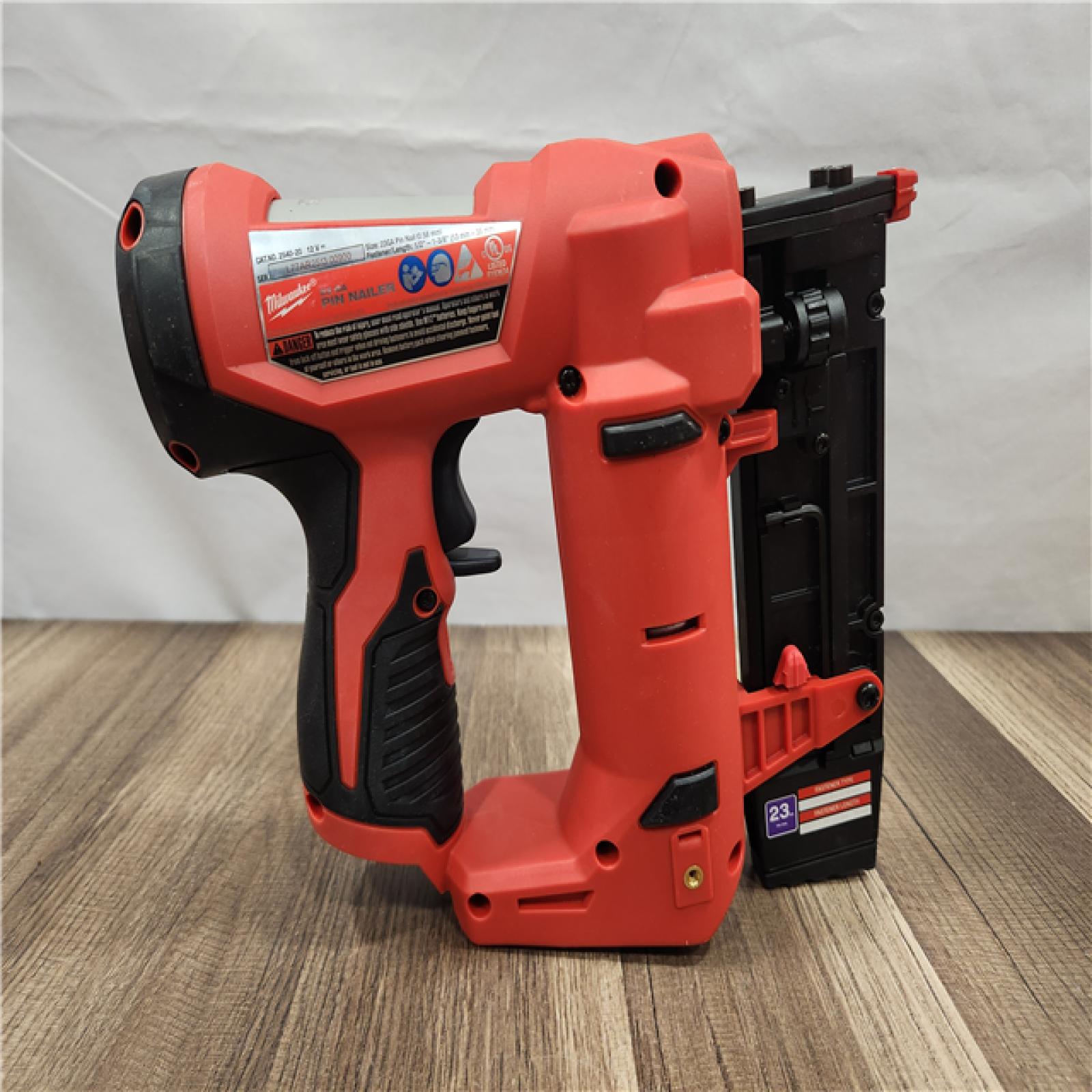 AS-IS- Milwaukee 12V 23 Gauge Cordless Pin Nailer (Tool Only)