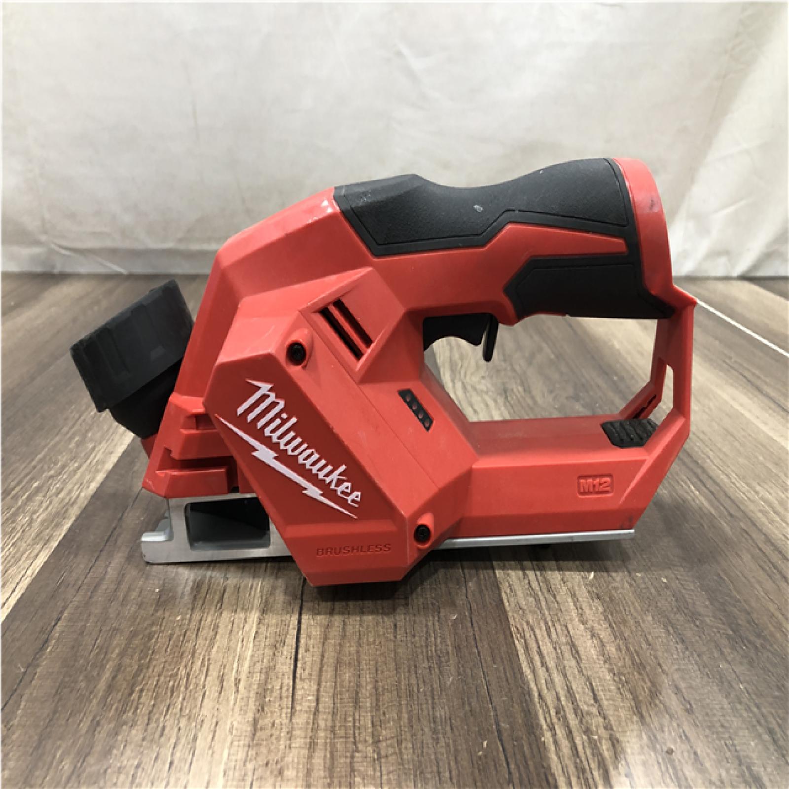 AS-IS M12 12V Lithium-Ion Brushless Cordless 2 in. Planer (Tool-Only)