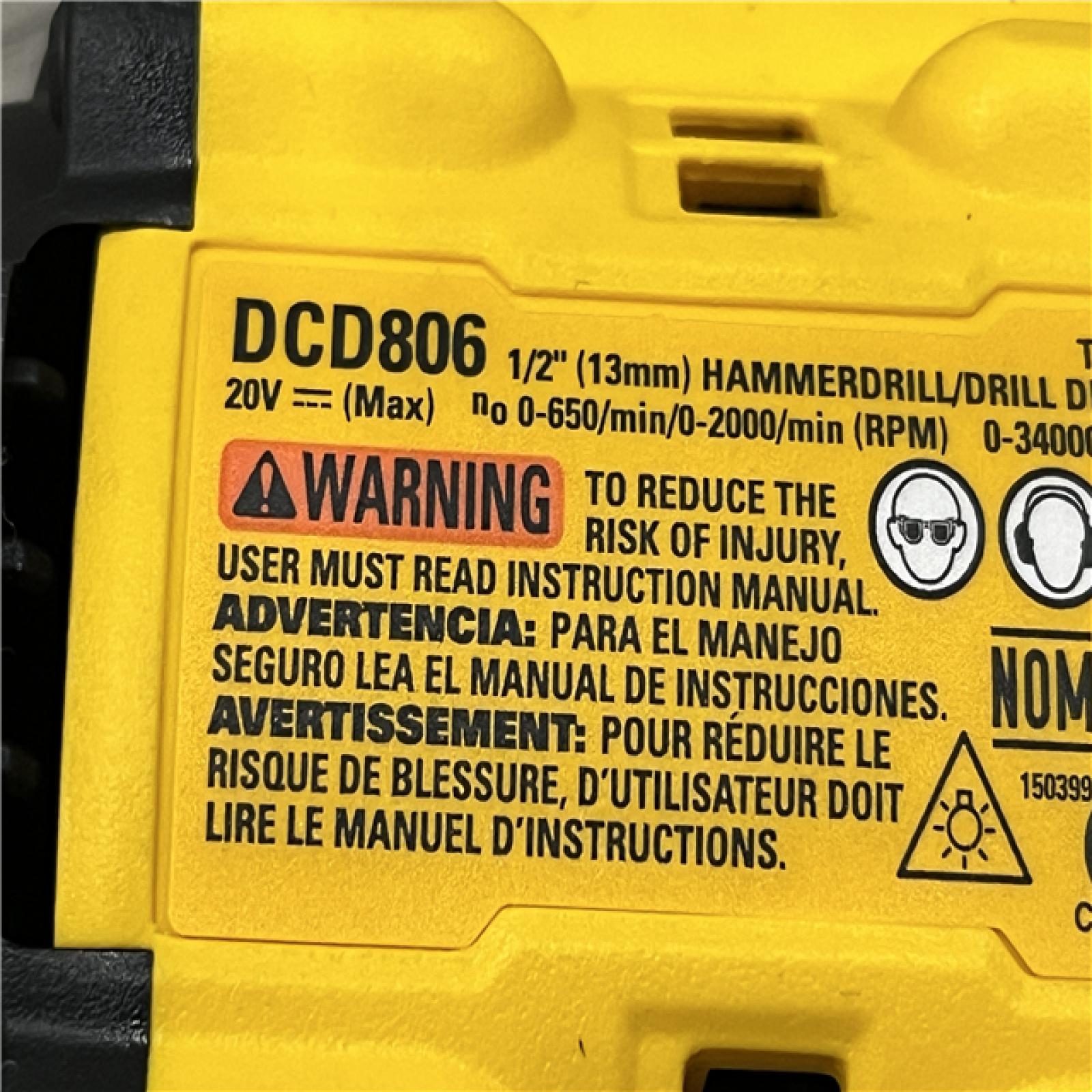 AS-IS DEWALT 20V XR Brushless Cordless 1/2 in. Hammer Drill (Tool-Only)