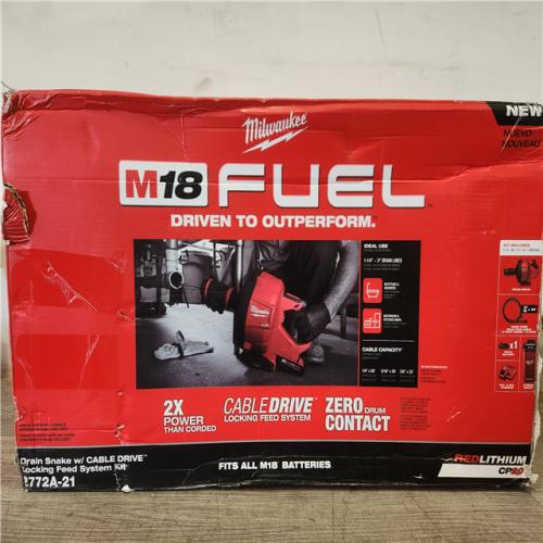 Phoenix NEW Milwaukee M18 FUEL 18-Volt Lithium-Iron Cordless Plumbing Drain Snake Auger Kit with w/ CABLE DRIVE & 5/16 in. x 35 ft. Cable