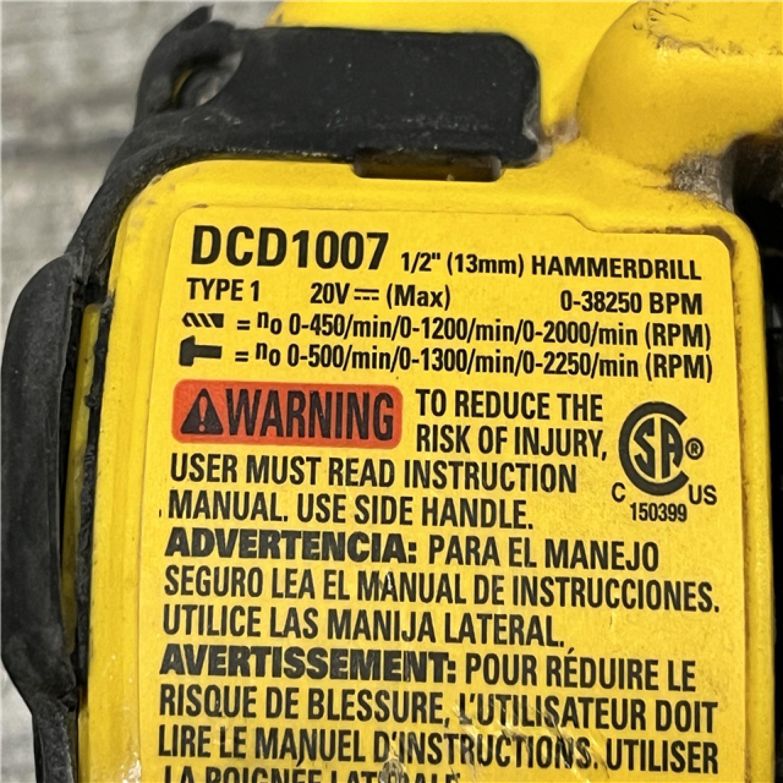 AS-IS DEWALT 20V MAX Brushless Cordless 1/2 3-Speed Hammer Drill (Tool-Only)