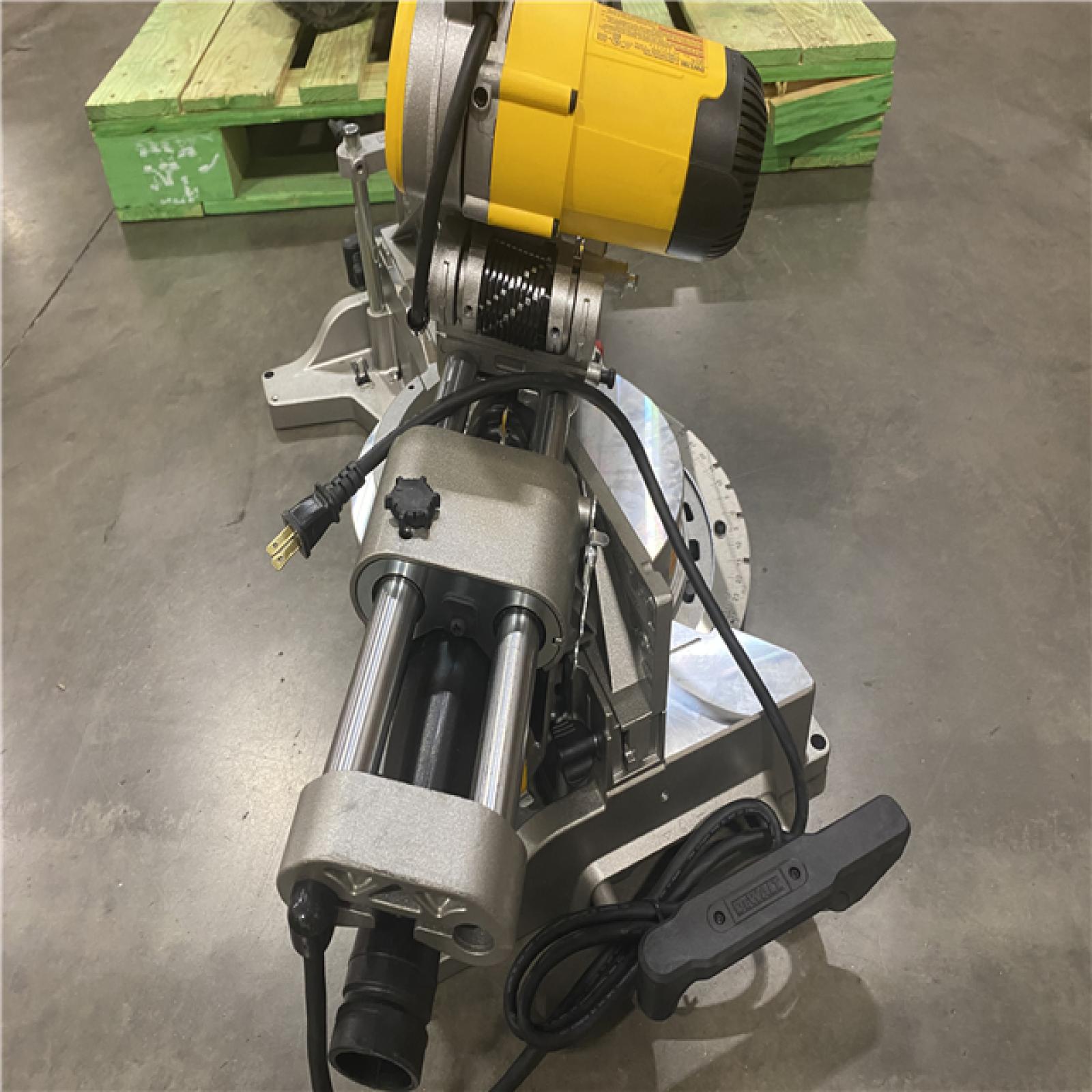 As-Is- DEWALT 12 Double Bevel Sliding Compound Miter Saw