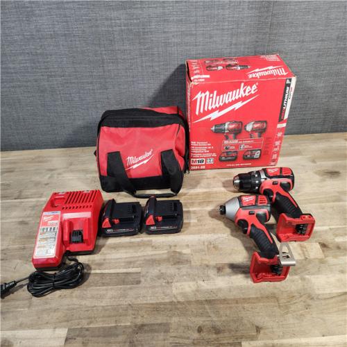 HOUSTON LOCATION - AS-IS Milwaukee M18 Brushed Cordless (2-Tool) Drill/Driver and Impact Driver Kit