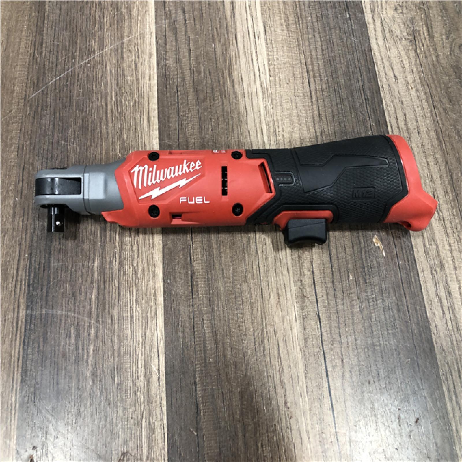 AS-IS Milwaukee M12 FUEL 12V Lithium-Ion Compact 3/8 in. Cordless Ratchet (Tool-Only)