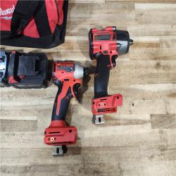 HOUSTON LOCATION - AS - IS Milwaukee 2 Tool Combo Kit W/ (2) Battery & Charger