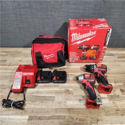 HOUSTON LOCATION - AS-IS Milwaukee M18 Brushed Cordless (2-Tool) Drill/Driver and Impact Driver Kit