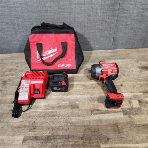 HOUSTON LOCATION - AS-IS (APPEARS LIKE NEW) Milwaukee M18 1/2 in. Cordless Brushless High Torque Impact Wrench Kit (Battery & Charger)
