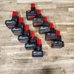 HOUSTON LOCATION - AS-IS MILWAUKEE BATTERY PACK QTY - 10