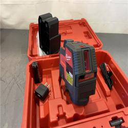 AS-IS - Milwaukee Green 100 ft. Cross Line and Plumb Points Rechargeable Laser Level Kit