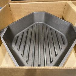 AS-IS Finex Cast Iron Collection 11.6 in. Cast Iron Grill Pan in Iron Patina