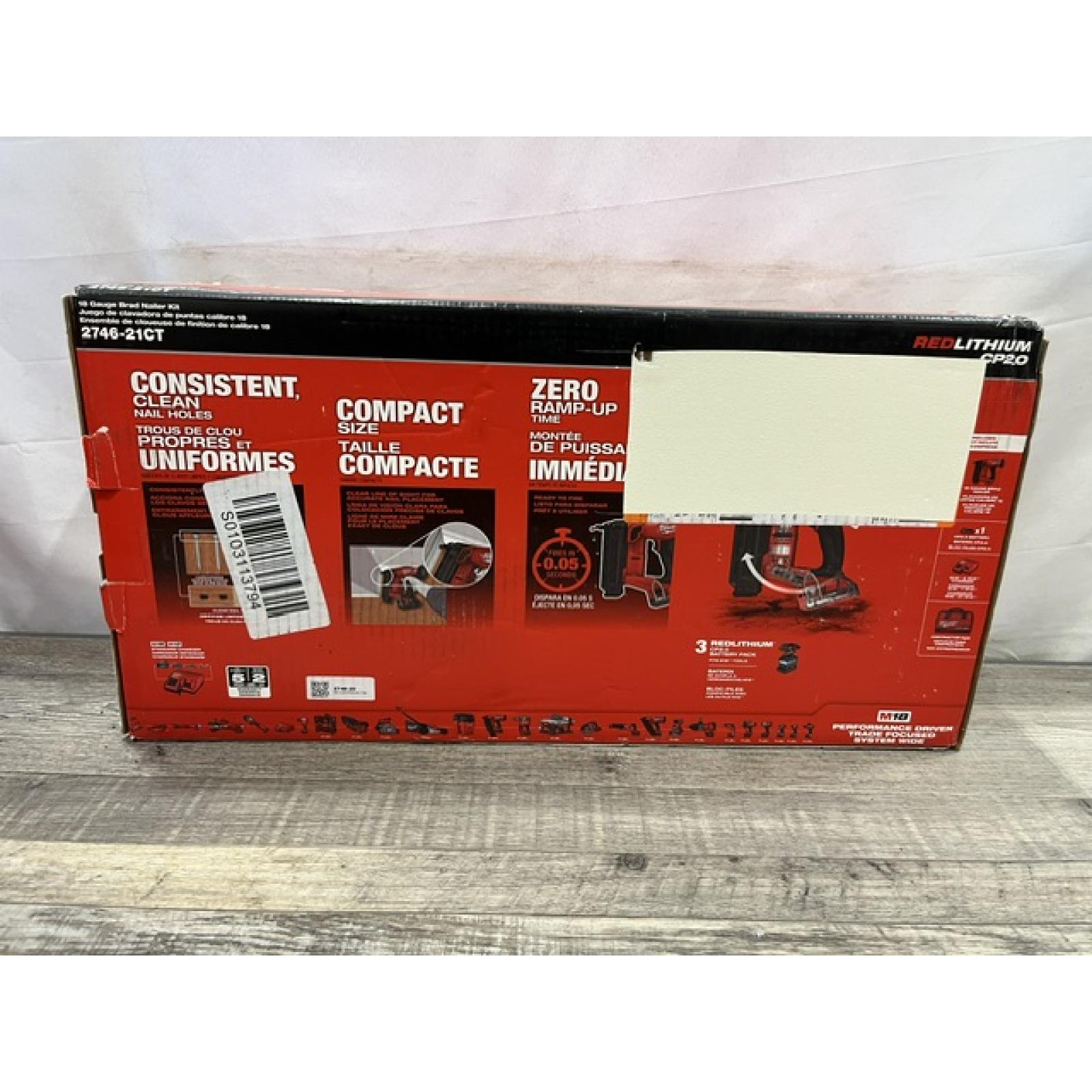 NEW - Milwaukee FUEL GEN II 18-Volt 18-Gauge Lithium-Ion Brushless Cordless Brad Nailer Kit