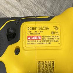 AS-IS DEWALT ATOMIC 20V MAX Cordless Brushless 4-1/2 in. Circular Saw (Tool Only)
