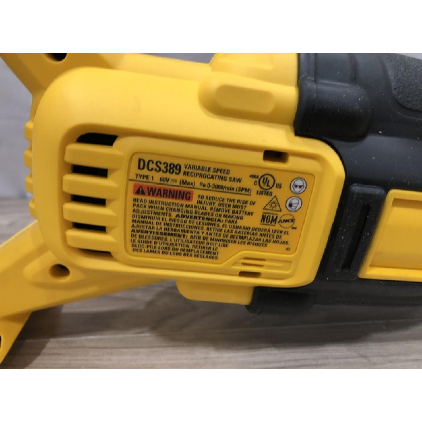 AS-IS DeWalt FLEXVOLT 60V MAX Cordless Reciprocating Saw (Tool-Only)