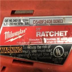 AS-IS Milwaukee 12V Lithium-Ion Cordless 3/8 in. Ratchet (Tool-Only)
