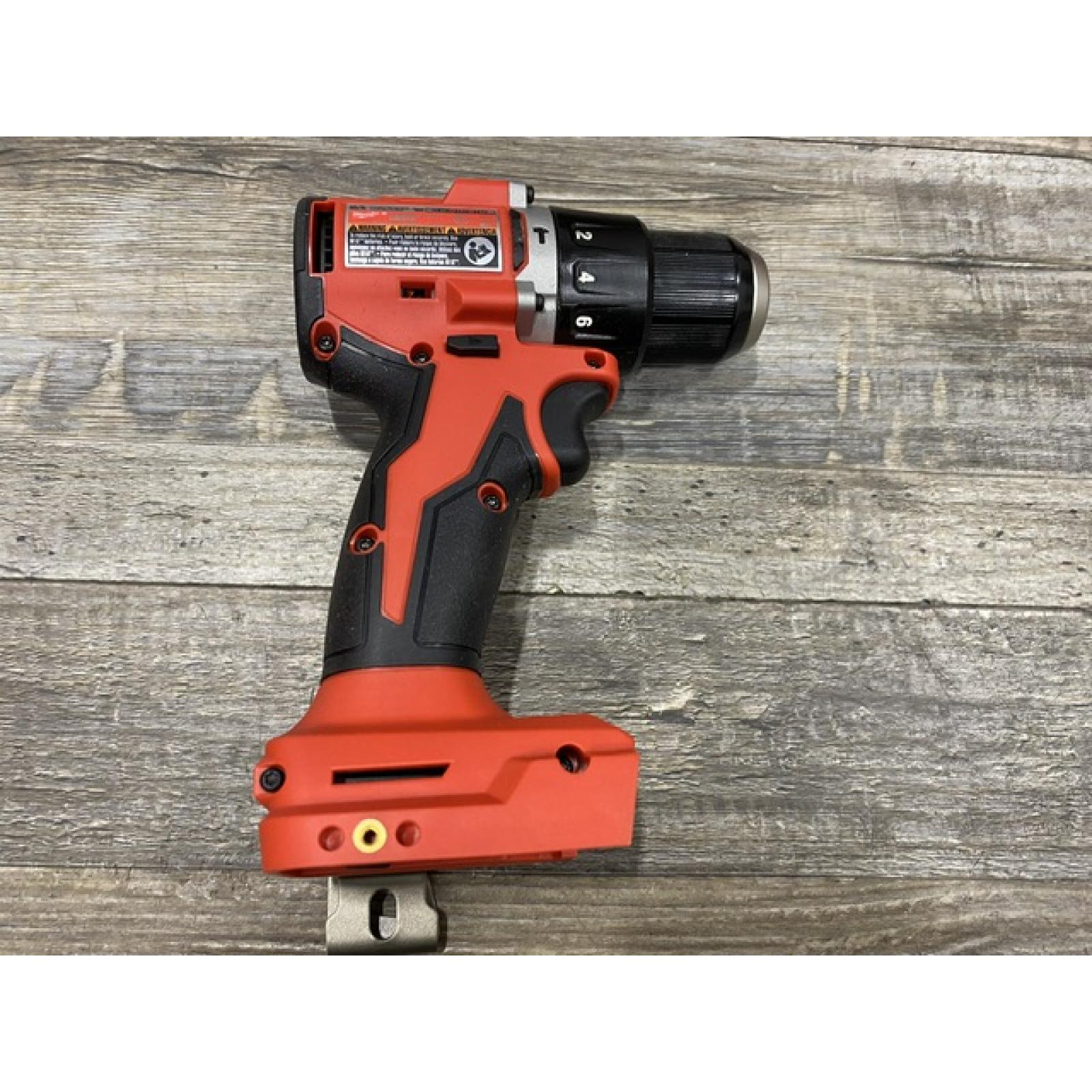 AS-IS Milwaukee 18V Lithium-Ion Brushless Cordless 1/2 in. Compact Hammer Drill/Driver Kit