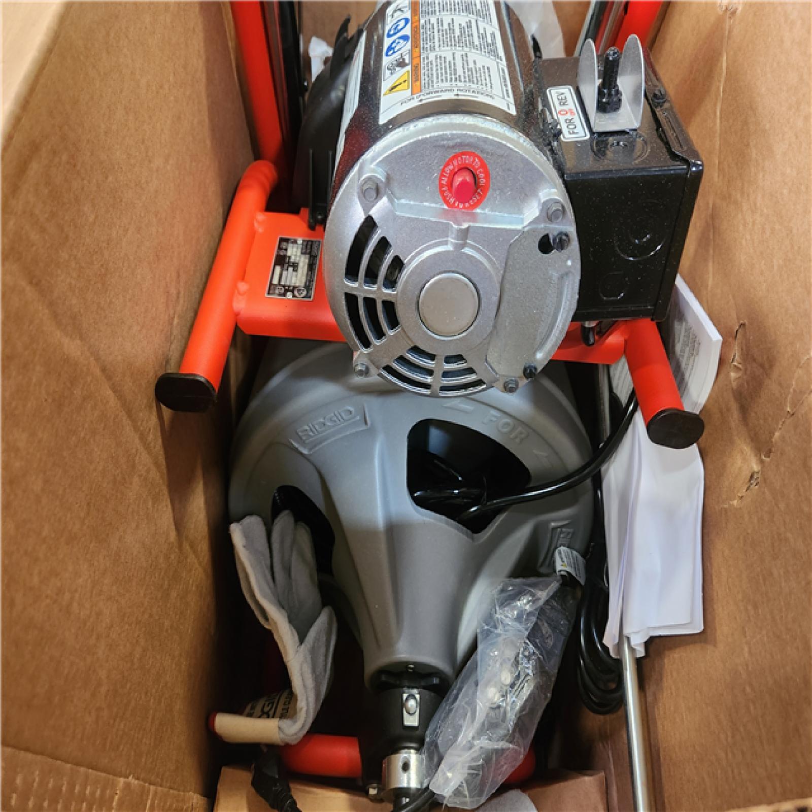 Phoenix NEW RIDGID K-400 Drain Cleaning Snake Auger 120-Volt Drum Machine with C-32IW 3/8 in. x 75 ft. Cable + 4-Piece Tool Set & Gl