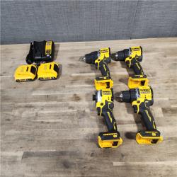 HOUSTON LOCATION - AS-IS DEWALT 4 TOOL COMBO KIT W/ (2) BATTERY & CHARGER