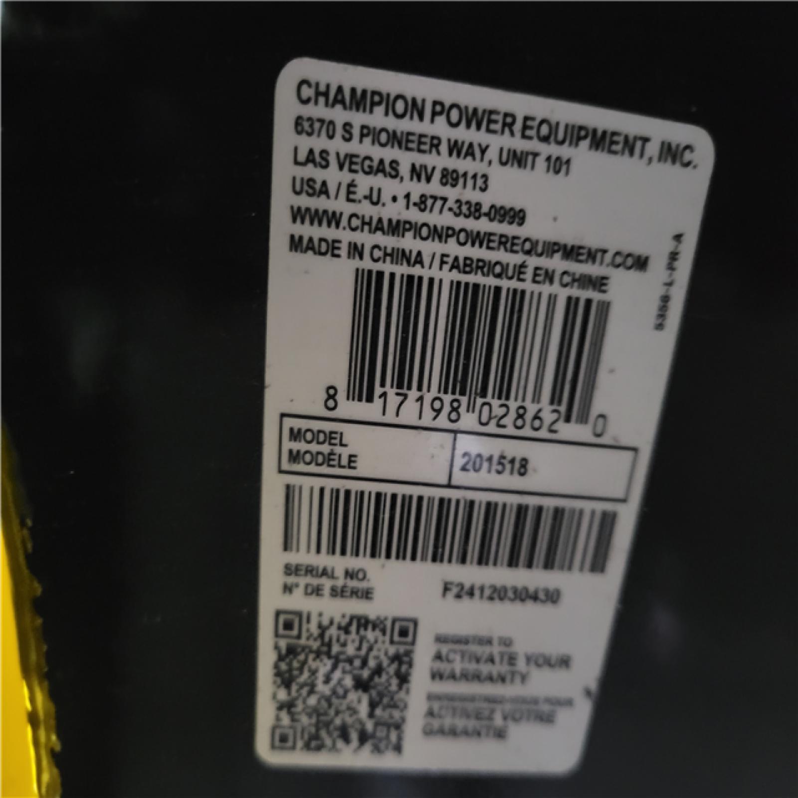 CALIFORNIA AS-IS CHAMPION 27 TON LOG SPLITTER