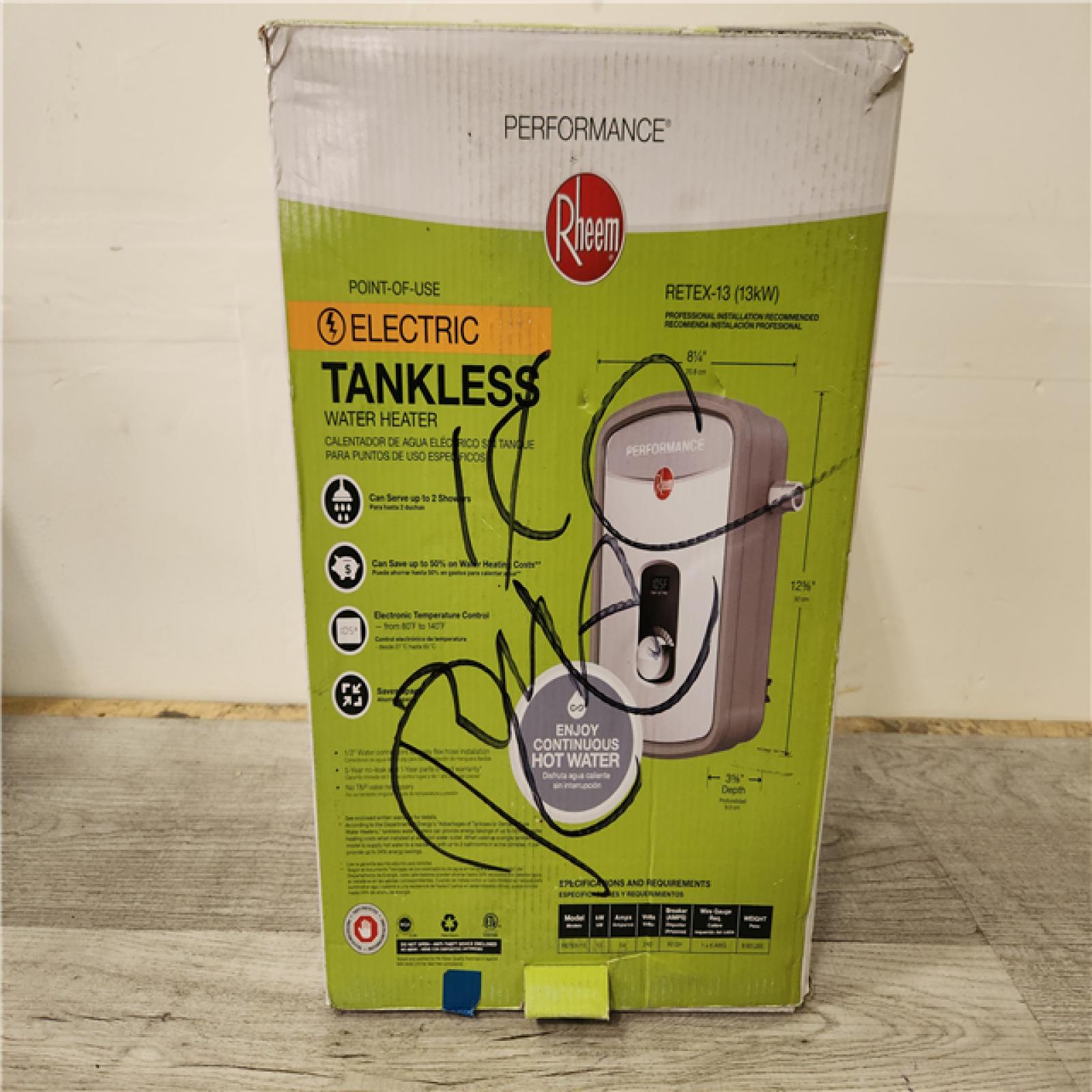 Phoenix Location Rheem Performance 13 kW 2.54 GPM 240Volt Self