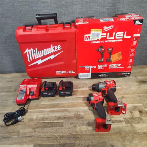 HOUSTON LOCATION - AS-IS MILWAUKEE FUEL 18V Lithium-Ion Brushless Cordless Hammer Drill and Impact Driver Combo Kit