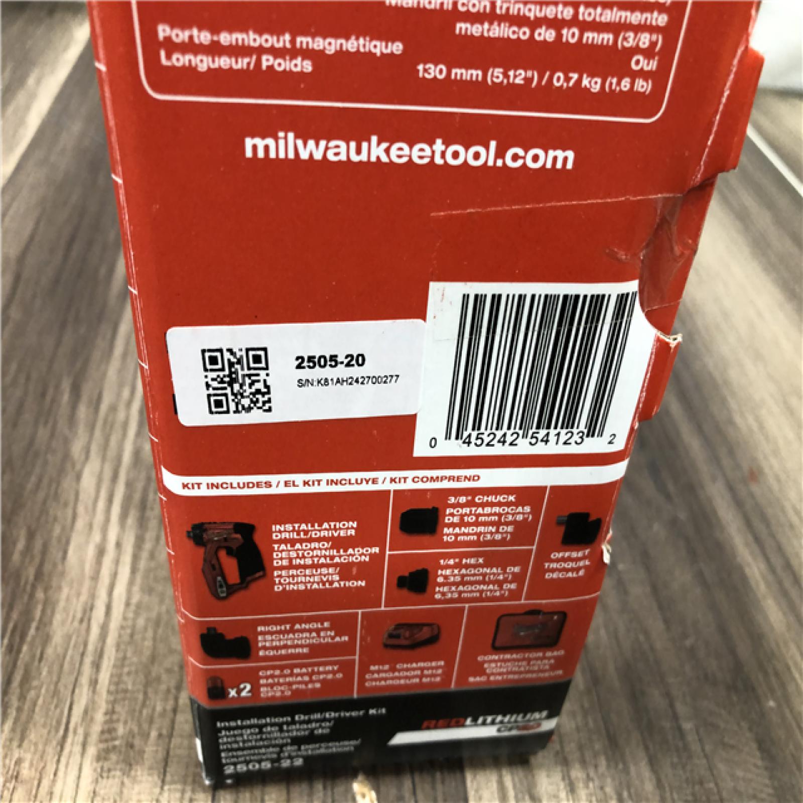 NEW- Milwaukee  FUEL 12V Lithium-Ion Brushless Cordless 4-in-1 Installation 3/8 in. Drill Driver Kit