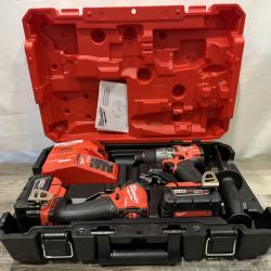 AS-IS Milwaukee FUEL 18V Lithium-Ion Brushless Cordless Hammer Drill and Impact Driver Combo Kit